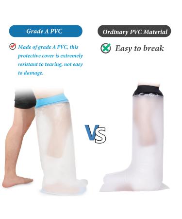 Sumifun Waterproof Extra Large Leg Cast Cover - Adult Shower Protector with Non-Slip Padding - Buy Online on GoSupps.com