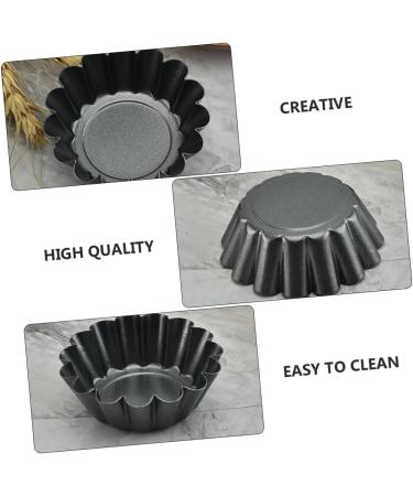 Zerodeko Flan Tart Pan 42 Pcs Cake Mold Baking Mold Wrought Iron Non Stick Iron Bake Mold 6.5x6.5x2.2cmx7pcs Blackx7pcs - Buy Online on GoSupps.com