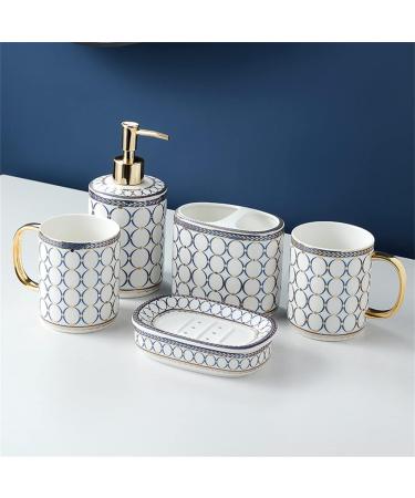Couple Ceramic Toothbrush Cup Set - Stylish Mouthwash Cups for Bathroom | Perfect Gift for Commemoration Day - Buy Online on GoSupps.com