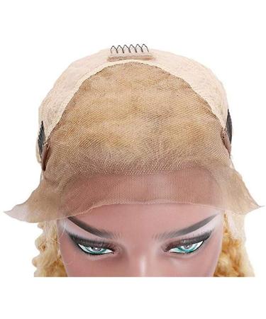 Buy 16 Inch Blonde Lace Front Wig - 100% Real Brazilian Deep Wave Hair 150% Density Bleached Knots & Baby Hair - Perfect for Women - Buy Online on GoSupps.com