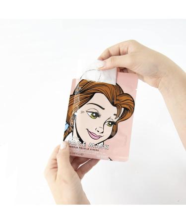 MAD BEAUTY DISNEY Princess Belle Face Mask Rose Water Infused Sheet Masks Calms Skin Leaving It Glowing Anti-Inflammatory Detoxifying Beauty Gift Belle - Beauty and the Beast - Buy Online on GoSupps.com