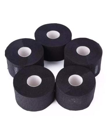 Barber Neck Strips - 5 Rolls 500 Strips Black  Disposable & Flexible Paper Neck Strips Barber Supplies for Salon Hair Cutting & Stylist  Water Resistant and Self-Adheres to Neck 5 Count (Pack of 1) Black