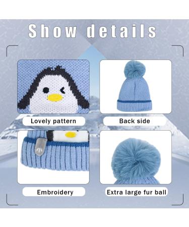 Rayson Kids Winter Hat and Scarf Set - Fleece Lined Beanie with Loop Scarf for Toddlers - Outdoor Sport - Blue - Buy Online on GoSupps.com