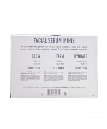 Valjean Labs Facial Serum Combo Pack - Hydrate, Glow, Firm | Supercharged Skincare | Paraben-Free, Cruelty-Free | Made in USA | 1oz Bottles, Pack of 3 - Buy Online on GoSupps.com