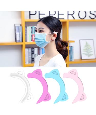 Adjustable Silicone Earring & Mask Ear Caps - 4 Pair Set | Child & Adult Face Covering Extensions | Comfortable Ear Protectors - Buy Online on GoSupps.com
