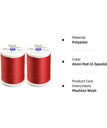 Dual Duty XP General Purpose Thread 250yds Atom Red - Pack of 2 Spools - Buy Online on GoSupps.com