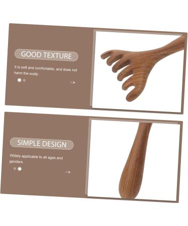 BCOATH Wooden Massage Comb - 5-Tine Body Massager for Easy Relaxation | Creative Wooden Tool for Relaxation & Scraping - Buy Online on GoSupps.com