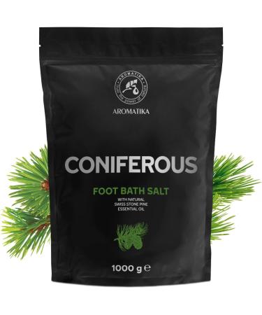 Foot Bath Salt Coniferous 35Oz | Natural Sea Salt & Swiss Stone Pine Oil | Relaxing Foot Care & Aromatherapy for Tired Feet - Buy Online on GoSupps.com