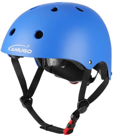 KAMUGO Kids Adjustable Helmet, Suitable for Toddler Kids Ages 2-14 Boys Girls, Multi-Sport Safety Cycling Skating Scooter Helmet Blue Small