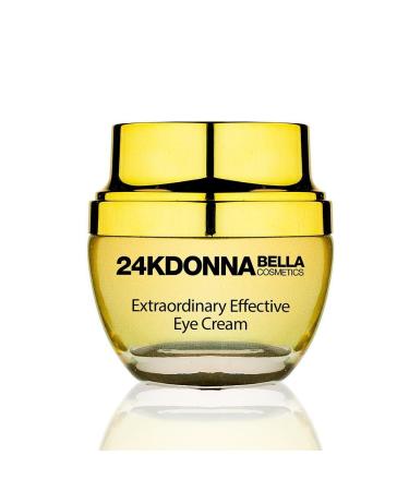 Donna Bella 24K GOLD Extraordinary Effective Eye Cream - 50ml - Diminishes the Appearance of Under Eye Dark Circles Puffiness and Wrinkles