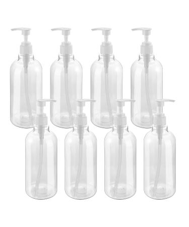 Topbathy 8 pieces pumping bags refillable Pump dispenser empty hand gel pump gel dispenser cleaning liquids bottle pump soap dispenser for shampoo lotion kitchen bathroom (500ml)