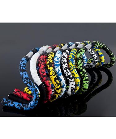 KINGOU Camouflage EVA Road Bike Handlebar Tape Bar Wraps - Black & Red (2PCS) - Buy Online on GoSupps.com