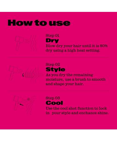 Trademark Beauty Speedy Blo Hair Dryer Professional Strength Blow Dryer with Diffuser & 2 Concentrator Nozzles Faster Dry Time Compact Lightweight and Durable Pink - Buy Online on GoSupps.com