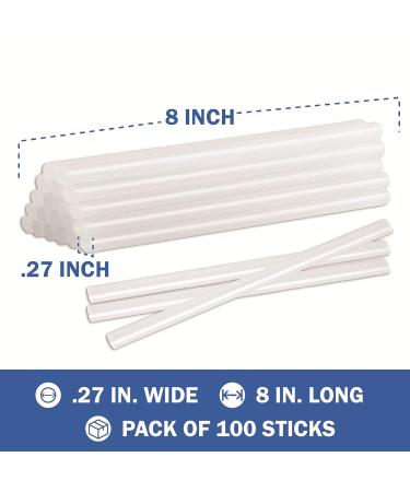 Mini Size Hot Glue Sticks Bulk 100-Pack - Clear All-Temp Craft Glue for DIY Projects - Compatible with Most Hot Glue Guns - Buy Online on GoSupps.com