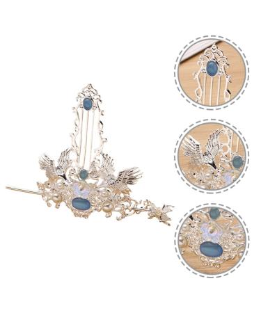 Beaupretty Chinese Hair Coronet Set | Hanfu Headdress & Hair Pins for Women & Girls | Traditional Silver Hair Accessories - Buy Online on GoSupps.com
