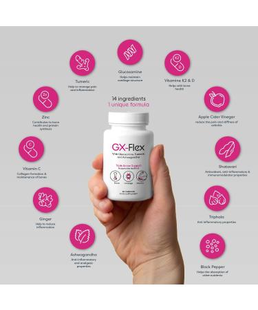 Joint Care Supplement | 12 Powerful Natural Ingredients for Knee & Joints | Glucosamine, Turmeric, Ashwagandha | Optimal Strength Formula with Black Pepper, Ginger & Vitamins - Buy Online on GoSupps.com
