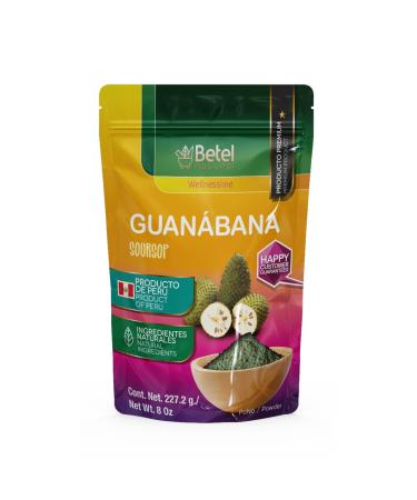 Betel Natural Premium Guanabana Graviola Powder Naturally Rich in Flavonoids - 8 Oz