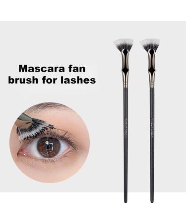 Mascara Fan Brush Portable Angled Lash Brush Versatile Mascara Clumps Removal Tool Foldable Fan Shaped Lash Brush And Cosmetics Accessories For Mascara Highlighter Eyeliner Application - Buy Online on GoSupps.com