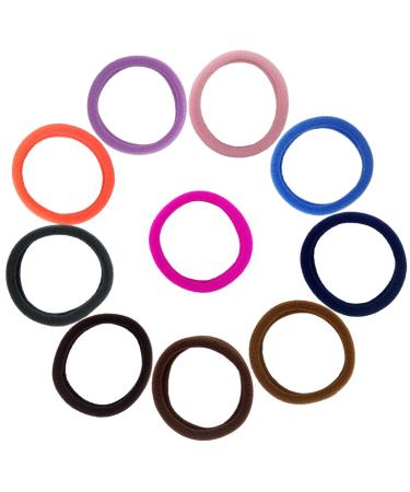 20 Pieces BETITETO Thick Hair Ties Seamless Ponytail Holders for Curly Hair - Cotton Stretch Hair Elastics in Upgrade Multicolor (Pack of 20) - Buy Online on GoSupps.com