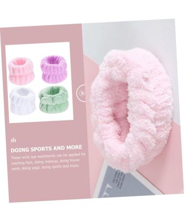 minkissy 4 Pairs Wristband Skincare Headbands Wrist Wash Band Cosmetic Hair Band Sweat Bands for Wrists Shower Hair Band Facial Hair Band Make up Hair Headbands Plush Sweatband Spa Miss - Buy Online on GoSupps.com