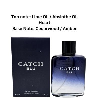 Catch Men and Catch Blu Cologne Combo Set Eau De Toilette Natural Spray Fragrance for Men Wonderful Gift Masculine Scent for All Skin Types 3.4 Fl Oz Each (Pack of 2) - Buy Online on GoSupps.com