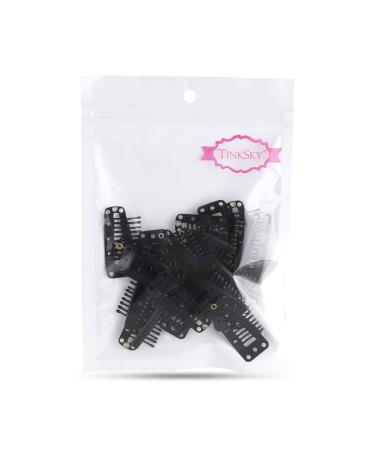 Tinksky 10-Teeth Snap-Comb Wig Clips (Black) - Pack of 20 | Hair Extension Accessories - Buy Online on GoSupps.com