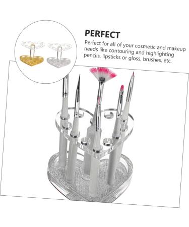 Hemoton 4 Pcs Nail Art Heart Pen Holder Makeup Brush Nail Art Painting Pen Rack Lip Liner Organizer Make up 8.7X8.5X6.8cmx2pcs Assorted Colorx2pcs - Buy Online on GoSupps.com