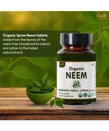 ORGANIC SPREE Manjistha & Neem Supplement 120 Tablets Each USDA Organic Herbal Skin & Detox Formula Rubia Cordifolia & Azadirachta Indica - Buy Online on GoSupps.com