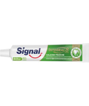 SIGNAL - Integral 8 Nature Fresh Breath Toothpaste Prebiotic Effect - Complete Protection 3x more effective - 95% ingredients of natural origin - 75ml - Buy Online on GoSupps.com