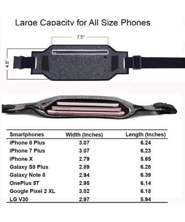 ANJ Outdoors Super Slim Water Resistant Money Belt | Expandable Running Belt for Women and Men | Holds Cell Phones, Cards, and Money | Ideal Waist Bag for Travel, Sports, and Yoga - Black - Buy Online on GoSupps.com