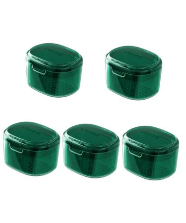 Frcolor 5st Retainer storage box prosthesis cup with sieve Small braces bag Retainer cleaning case prosthesis brushes tooth cleaning set STK care travel wrong toothbrush