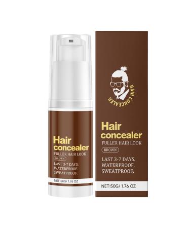 Dgayaeic Brown Sambypcelor 50g Hair Concealer Root Powder Instant Hair Thickening & Touch-Up Easy Application Non Sticky Hair Fibers for Lightening Hair and Spots