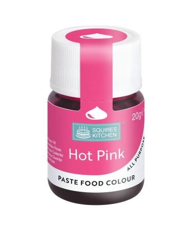 Squires Kitchen Hot Pink Food Colouring Paste Concentrated Food Colour for Use with Sugarpaste Icing Fondant Modelling Pastes Buttercream Royal Icing Cake Mixes and More - 20g