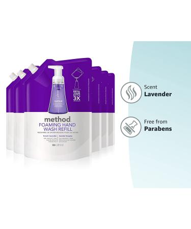 Method Foaming Hand Wash Refill - French Lavender, 28 oz (Pack of 6) - Eco-Friendly Clean - Buy Online on GoSupps.com