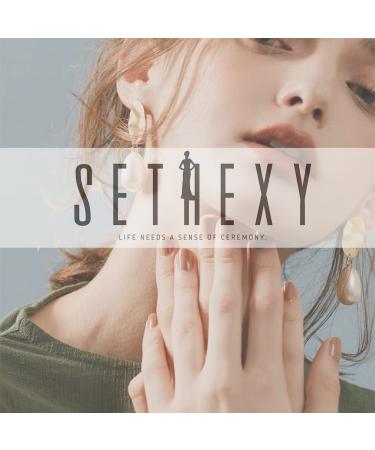 Sethexy 24pc Abstract Almond Shape False Nails | French Press-On Swirl Acrylic Fingernails for Women & Girls - Blue - Buy Online on GoSupps.com