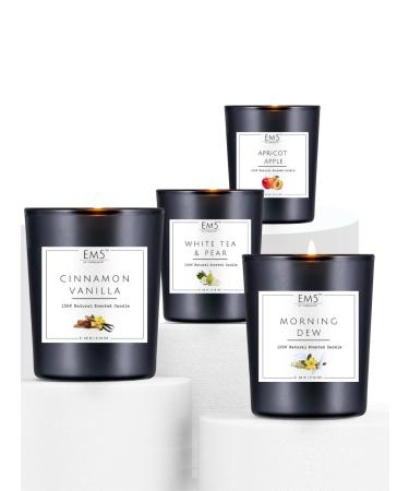 SN Set of 4 Scented Candles for Home & Aromatherapy 60 Gm Each Up to 20 Hours Burn Time Smoke Free Non Toxic Ceramic