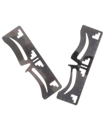 FOMIYES 2pcs Clear Ruler Eyebrow Ruler Eyebrow Positioning Ruler Measuring Shaper Tool Supplies Balance