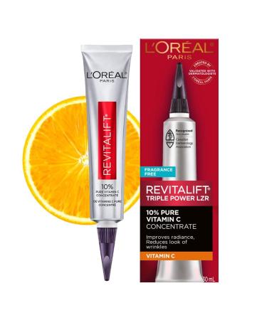 L'Oreal Paris Revitalift 10% Pure Vitamin C Face Serum  Radiant and Brighter Skin  Visibly Reduced Wrinkles  Fragrance Free 1 0z. - Buy Online on GoSupps.com
