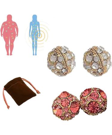 JIAWEIIY Dorina Ear Acupressure Magnetherapy Earrings 2/3Pairs Dorina Earrings Weight Loss Magnetic Earrings Ear Acupressure Earring (A)