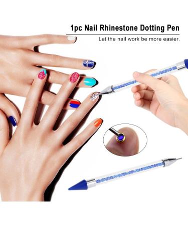 Rhinestone Dotting Pen Nail Dotting Tool Double Head Tips Beads Picker Wax Pencil Handle Manicure ToolProfessional and Fashion - Buy Online on GoSupps.com