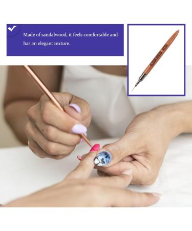 Beavorty Nail Art Liner Brush 6mm Nail Gel Polish Painting Brush Thin Nail Art Dotting Drawing Pen Manicure Tool Accessories - Buy Online on GoSupps.com