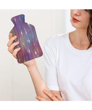 Color Glitter Hot Water Bottle with Plush Cover - Hand Warmer for Adults & Kids | 26.5x15.3cm - International Shipping Available - Buy Online on GoSupps.com