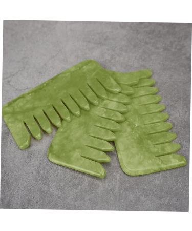 Frcolor Jade Massage Comb & Roller - Multi-Purpose Gua Sha Tool for Neck & Scalp | Natural Meridian Massage Device for Relaxation - Buy Online on GoSupps.com