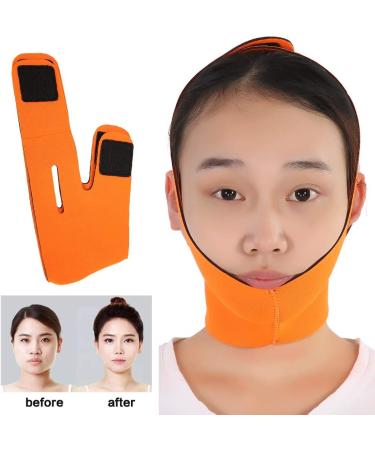 Facial Slimming Mask Face Bandage Nylon And Polyester for Face Care Thin Neck Facelift Double Chin for Women(Orange) - Buy Online on GoSupps.com