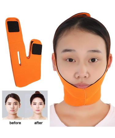 Face Slimming Strap | Bandage Belt for Double Chin & V-Line Lift | Facial Firming Device - Orange - Buy Online on GoSupps.com