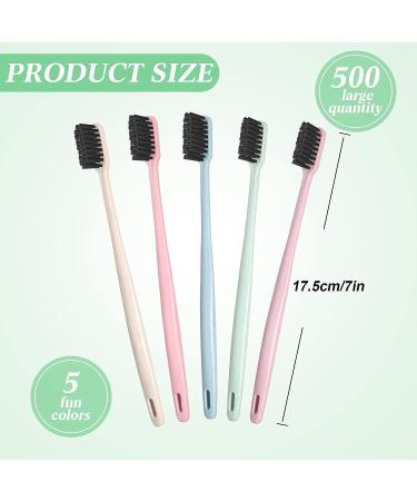 500 Pcs Disposable Toothbrushes - Individually Wrapped Set for Adult Kid Dental Care - Soft Bristle Travel Toothbrushes - Ideal for Home, Travel, and Gifts - Buy Online on GoSupps.com