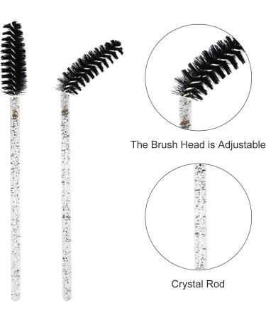Disposable Crystal Eye Brush Black Eyelash Brushes Mascara Wands Applicator EyeLash Mascara Brushes Eye Lash Applicator Cosmetic Makeup Brush Tools(100 PCS) - Buy Online on GoSupps.com