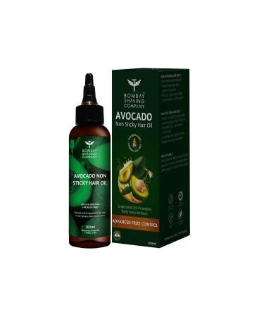 Bombay Shaving Company Avocado and Grapeseed Non-Sticky Moisturising Hair Oil - Non-Greasy Styling Locks in Moisture & Reduces Frizz (100 ml) | Made in India