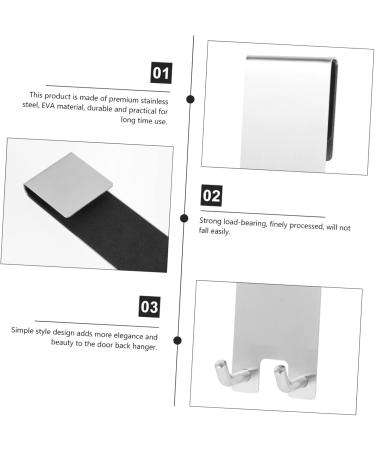 Alipis 2pcs Glass Door Hook Wall Hangers for Clothes Over The Door Coat Hooks Bathroom Door Hook Hanging 18X4.2X3.5CMx2pcs - Buy Online on GoSupps.com