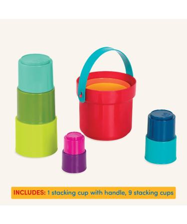 Batta 10 Buckets & Stacking Cups | Best Sand Bath & Water Toys for Toddlers 18 Months+ | Inspire Motor Skill Development - Buy Online on GoSupps.com